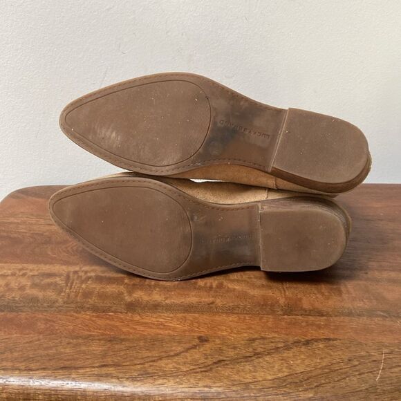 Lucky Brand Tan Ankle Booties with Suede Finish - Picture 8 of 9